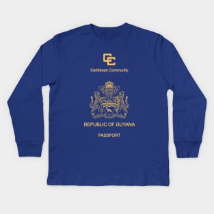Guyana passport Kids Long Sleeve T-Shirt
